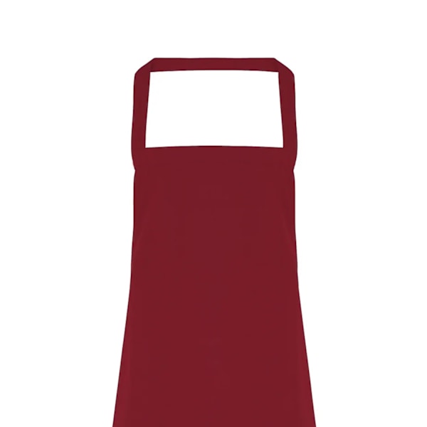 Premier Dam/Kvinnors Slim Förkläde (ingen ficka) / Arbetskläder (2-pack) Burgundy One Size