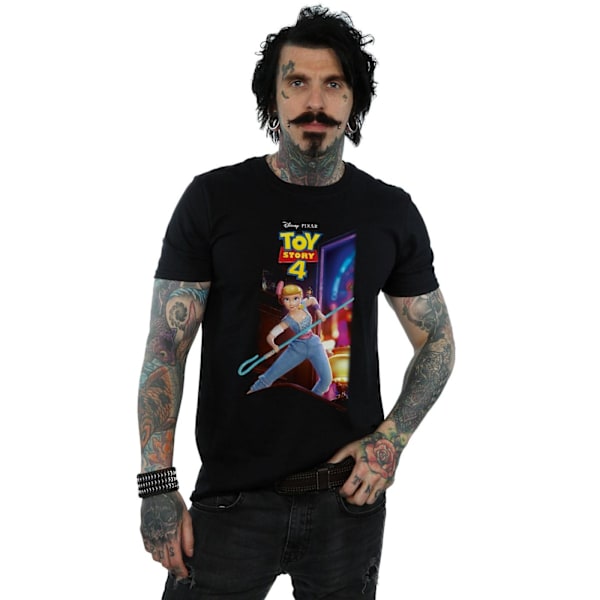 Disney Mens Toy Story 4 Bo Peep Och Giggle McDimples Poster T-Shirt Black L