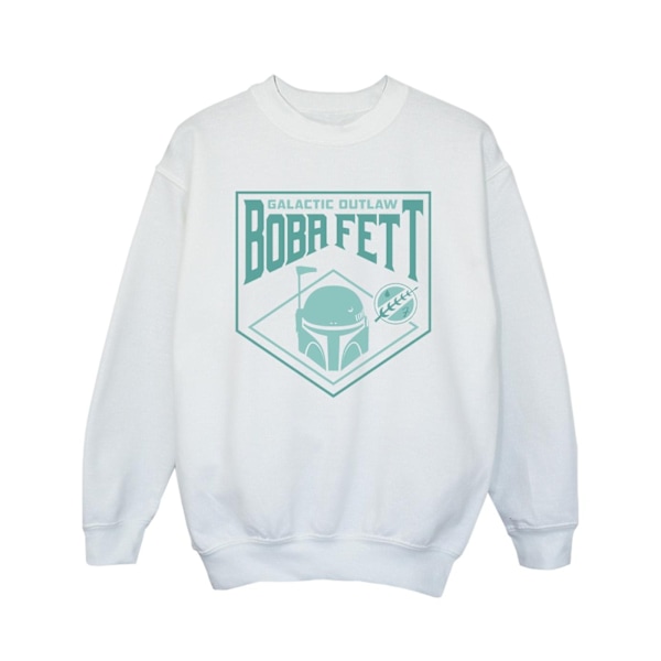 Star Wars Girls The Book Of Boba Fett Galactic Helm Chest Sweat White 12-13 Years