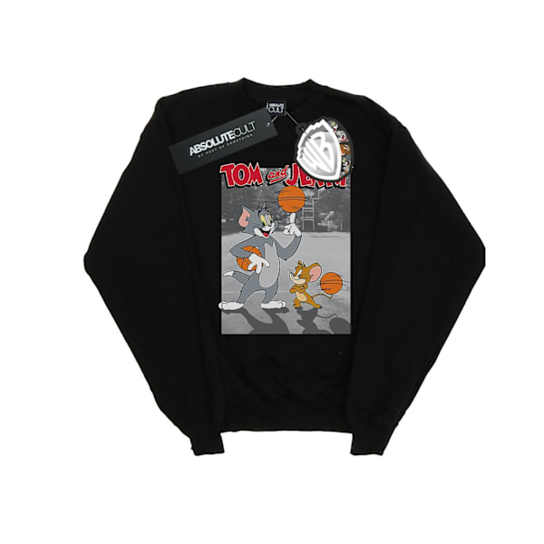 Tom och Jerry Boys Basket Buddies Sweatshirt 7-8 år Svart Black 7-8 Years