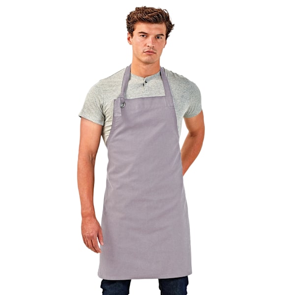 Premier Unisex Calibre Heavy Cotton Canvas Haklappsförkläde (2-pack) Silver One Size