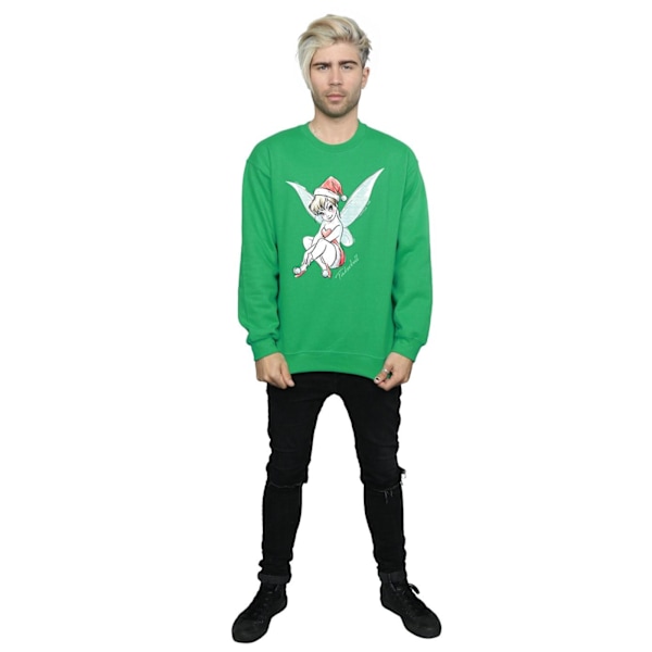 Disney Mens Tinkerbell Christmas Fairy Sweatshirt XL Irish Gree Irish Green XL