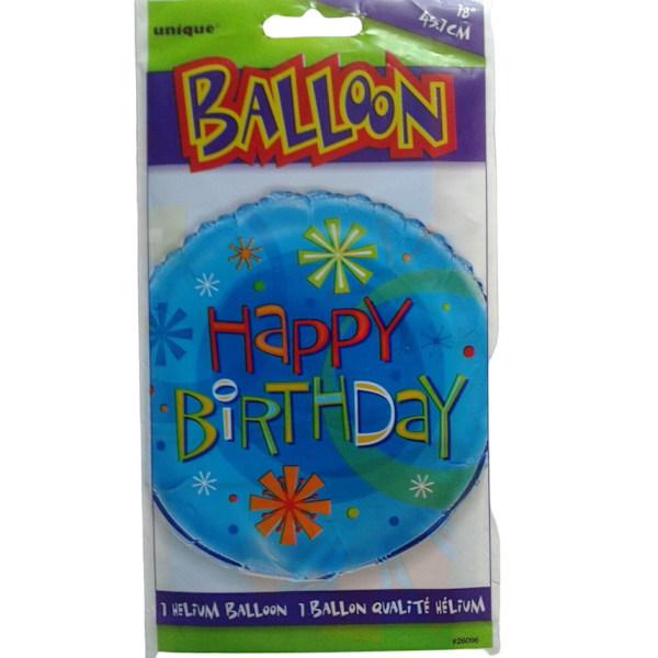 Unika stjärnor Grattis på födelsedagen Folieballong En storlek Blå/Flerfärgad Blue/Multicoloured One Size