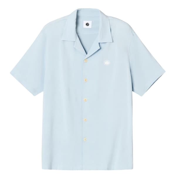 Pretty Green Herr Regular Kortärmad Skjorta S Blå Blue S
