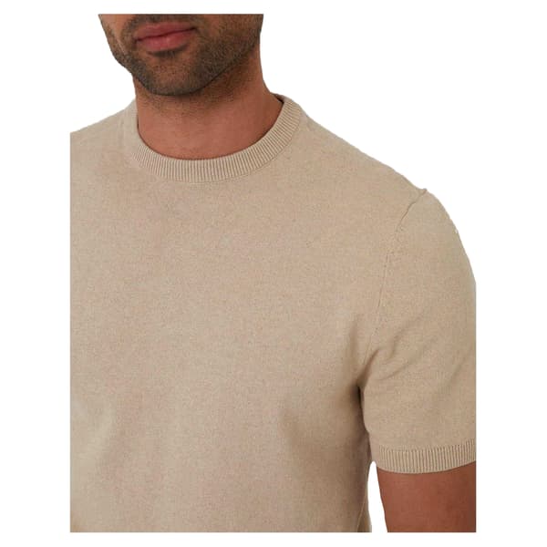 Threadbare Herr T-shirt med rund hals, normal passform XL Beige Beige XL
