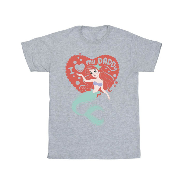 Disney Boys The Little Mermaid Love Daddy T-Shirt 9-11 Years Sp Sports Grey 9-11 Years