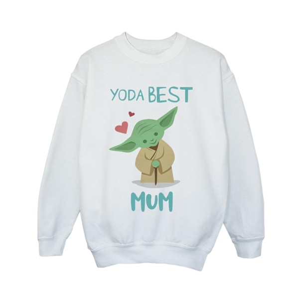 Star Wars Boys Yoda Bästa Mamma Sweatshirt 9-11 År Vit White 9-11 Years