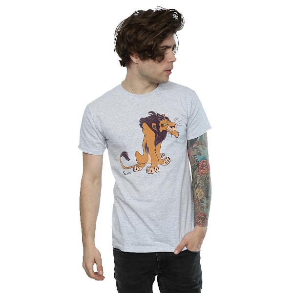 The Lion King Classic Scar Heather T-shirt för män 3XL Heather Grey Heather Grey 3XL