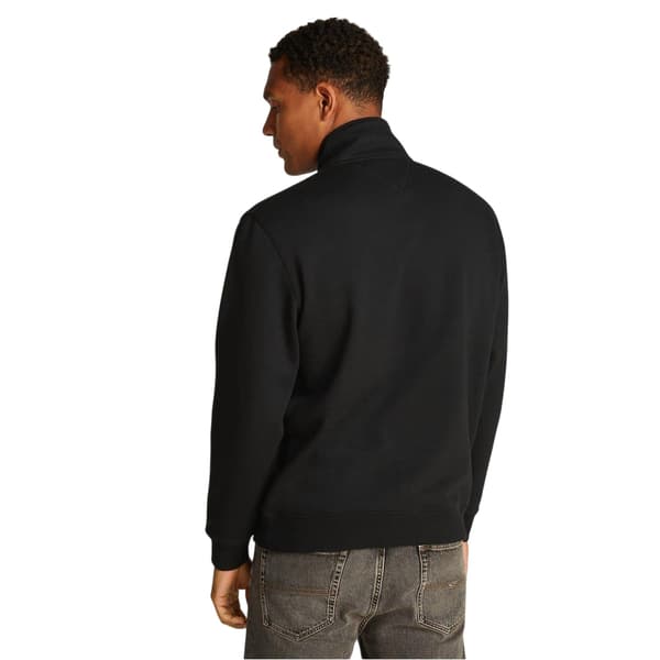 Tommy Jeans Herr Flag Quarter Zip Sweatshirt L Svart Black L