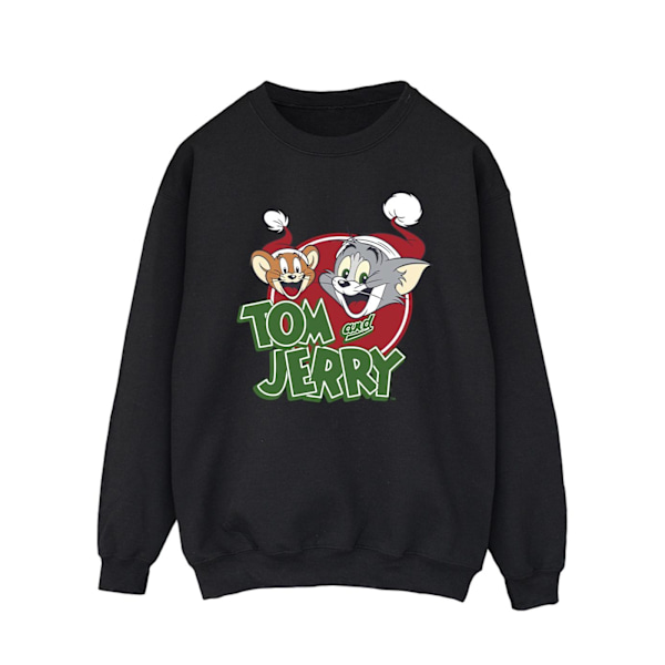 Tom And Jerry Herr Julhatt Logotyp Sweatshirt XXL Svart Black XXL