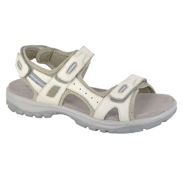 Mod Comfys Dam/Dam Läder Sportsandaler 4 UK Vit White 4 UK
