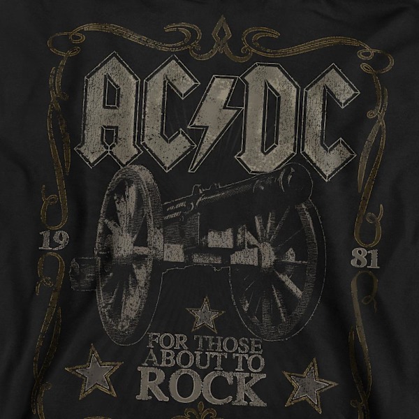 AC/DC Unisex Vuxen Rock Label Sweatshirt L Svart Black L