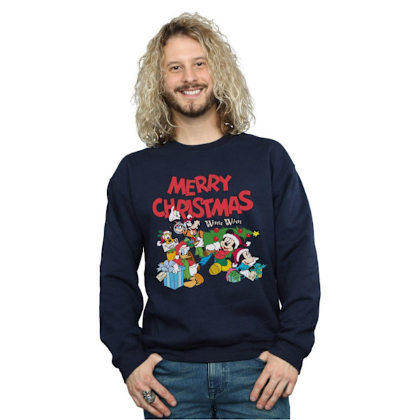 Disney Herr Mickey And Friends Winter Wishes Sweatshirt L Marinblå Navy Blue L