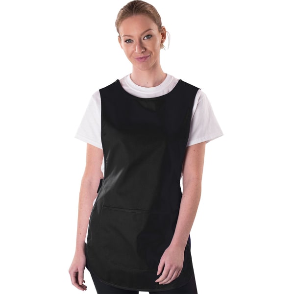 Dennys Womens/Ladies Workwear Tabard (paket med 2) S Svart Black S