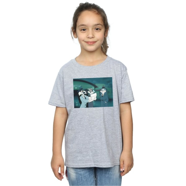 Looney Tunes Girls Bugs Bunny Sylvester Letter T-shirt i bomull 7 Sports Grey 7-8 Years