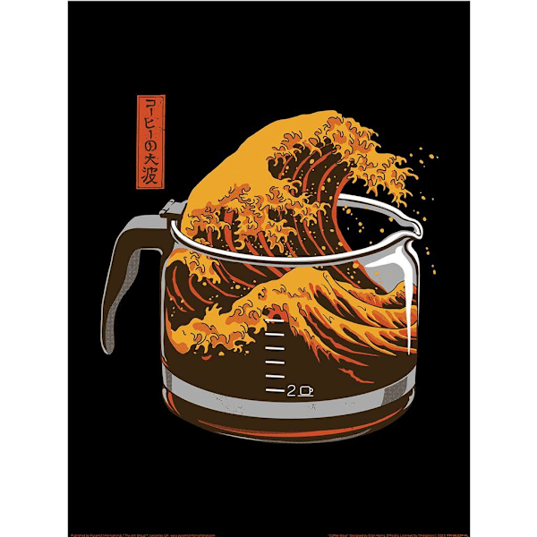 Ellan Harris Coffee Wave Print 40cm x 30cm x 0.2cm Brun/Gul Brown/Yellow 40cm x 30cm x 0.2cm