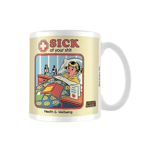 Steven Rhodes Sick of Your Shit Mug En Storlek Flerfärgad Multicoloured One Size