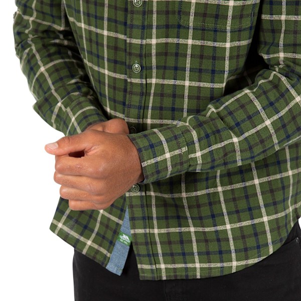 Trespass Mens Withnell Rutig Bomullsskjorta M Grön Green M