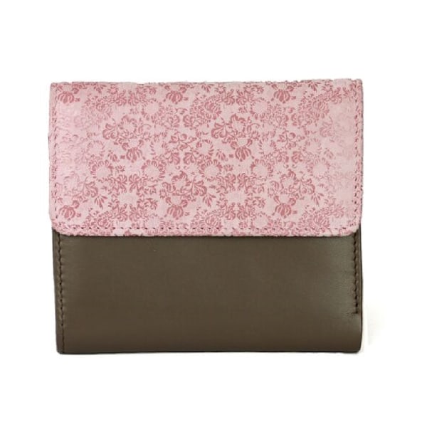 Eastern Counties Läder Dam Anais Plånbok Med Folie Präglad Panel Taupe/Pink Foil One Size