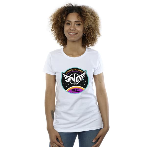 Disney Dam/Dam Lightyear Star Command Circle T-shirt i bomull White M