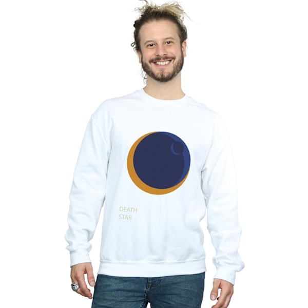 Star Wars Herr Death Star Sweatshirt M Vit White M