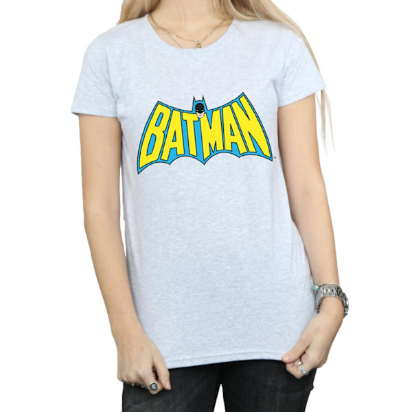 DC Comics Dam/Kvinnor Batman Retro Logo Bomull T-shirt S Spor Sports Grey S
