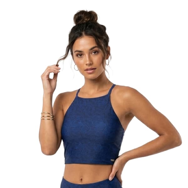 Trespass Dam/Kvinnor Harlow Palm Leaf Badtopp M Blå Blue M