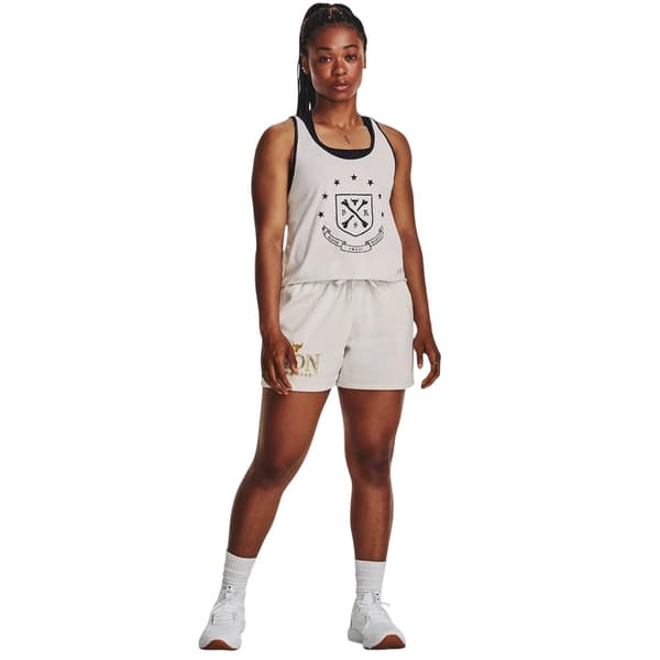 Under Armour Dam Project Rock Iron Paradise Shorts 8 White 8 UK