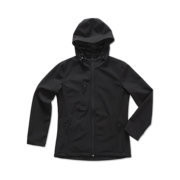 Stedman Womens/Ladies Active Softest Shell Hooded Jacket M Blac Black Opal M