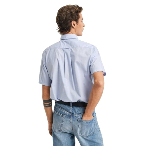 Gant Herr Poplin Klassisk Kortärmad Skjorta S Ljusblå Light Blue S