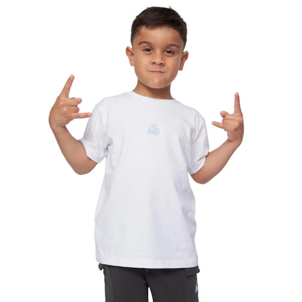 Kings Will Dream Barnkläder/Barn Beaumor T-shirt och shorts set 6- White/Coal 6-7 Years