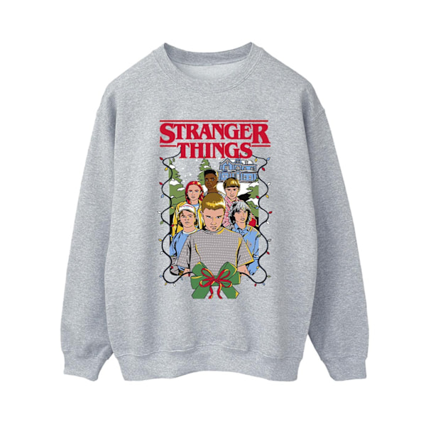 Netflix Dam/Kvinnor Stranger Things Jul Affisch Sweatshirt Sports Grey L