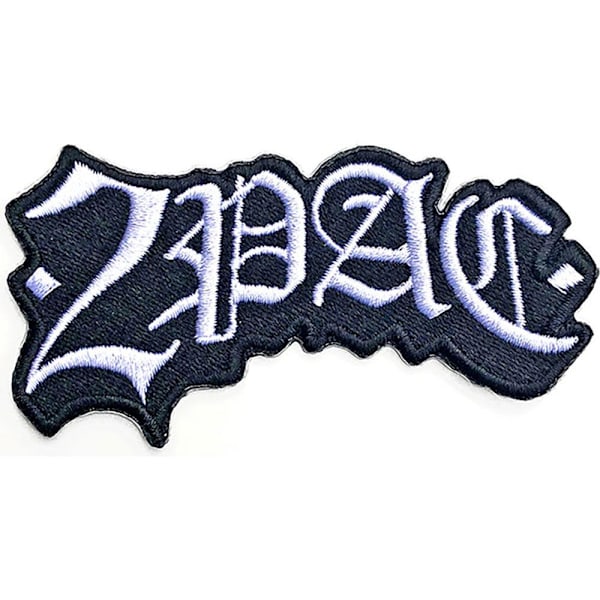 Tupac Shakur gotisk båge strykjärnsplåster One Size Svart/Vit Black/White One Size