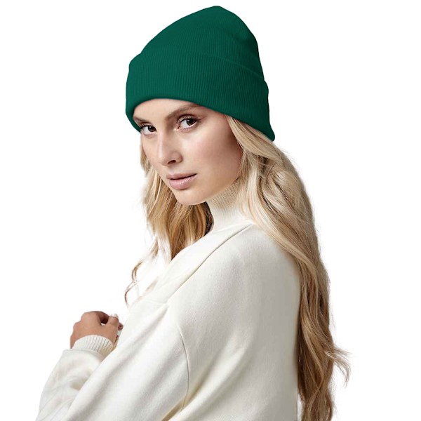 Beechfield Original Cuffed Organic Cotton Beanie One Size Bottl Bottle Green One Size