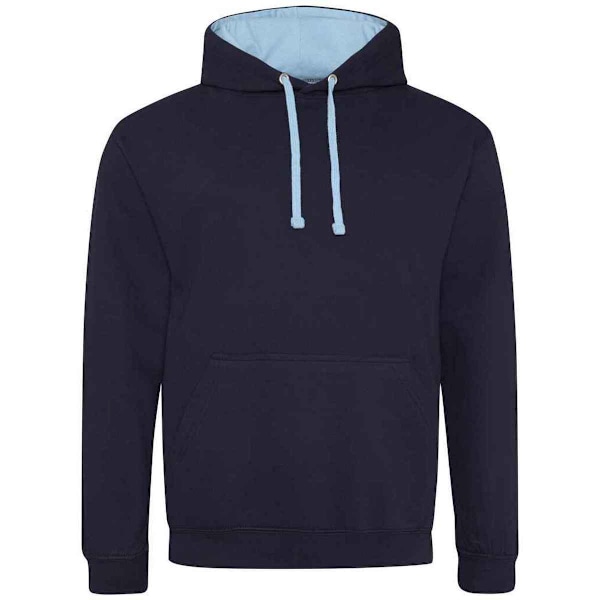 Awdis Dam/Dam Varsity Hoodie S Ny Fransk Marinblå/Himmelsblå New French Navy/Sky Blue S