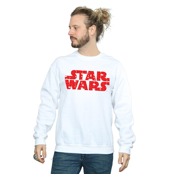 Star Wars Jultröja med logotyp för män, XXL, vit White XXL