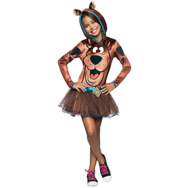 Scooby Doo Huvdräkt för tjejer 7-8 år Brun/Blå Brown/Blue 7-8 Years