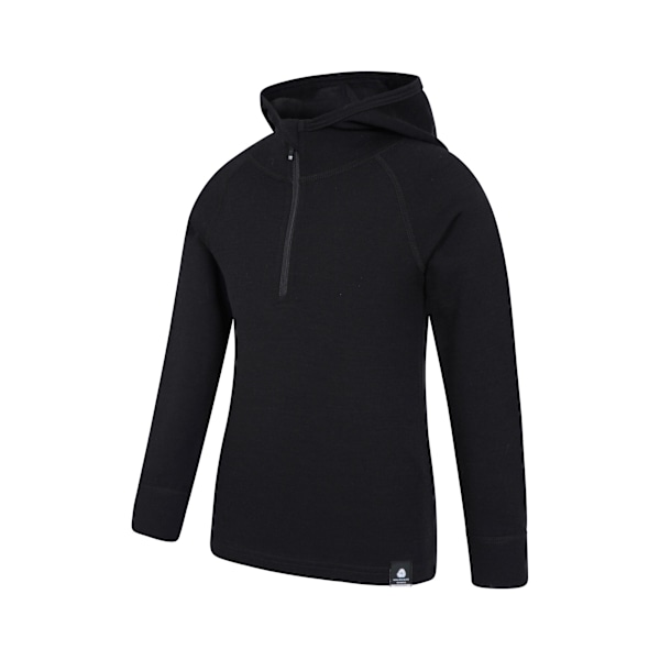 Mountain Warehouse Barn Hoodie i Merinoull för Barn 9-10 år Black 9-10 Years