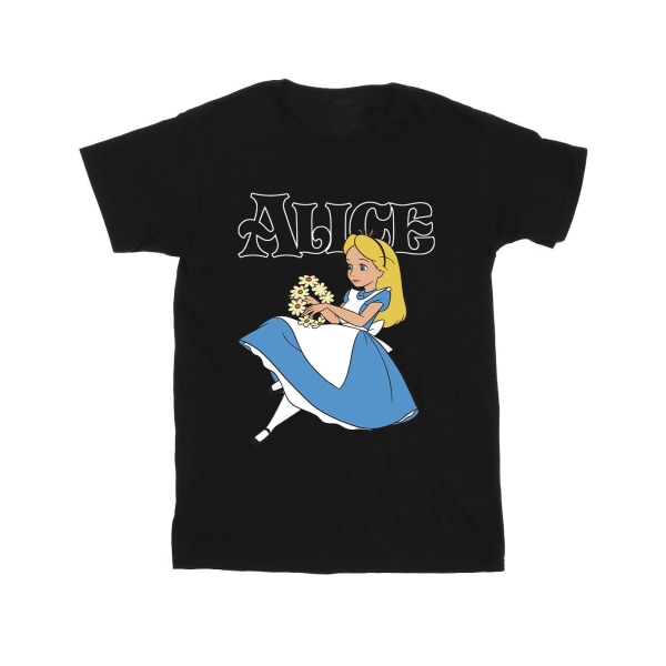 Disney herr Alice i Underlandet blommor T-shirt 4XL svart Black 4XL