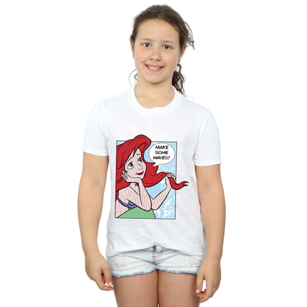 Disney Princess Girls Ariel Pop Art Bomull T-shirt 9-11 År W White 9-11 Years