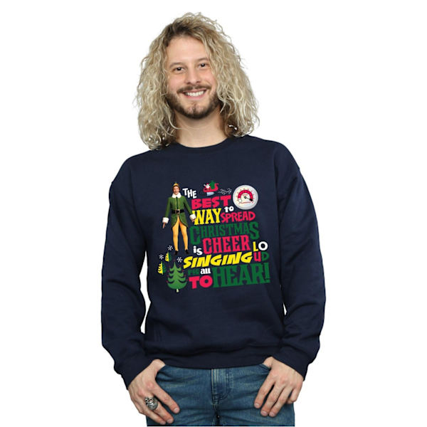 Elf Herr Julglädje Sweatshirt M Marinblå Navy Blue M