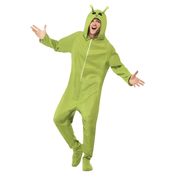 Smiffys Unisex Vuxen Alien Kostym M Grön Green M