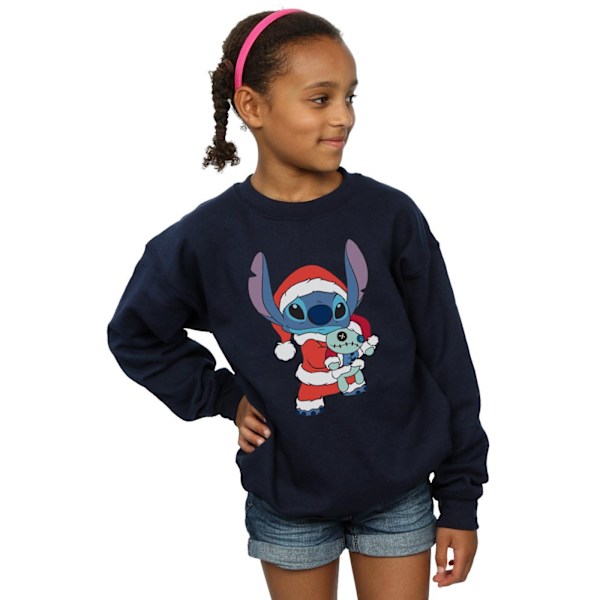 Disney Girls Lilo And Stitch Stitch Jultröja 9-11 År Navy Blue 9-11 Years