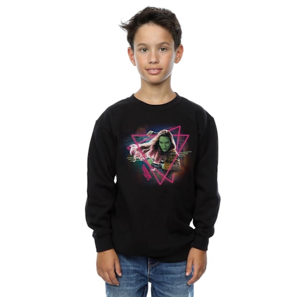 Marvel Boys Guardians Of The Galaxy Neon Gamora Sweatshirt 7-8 Black 7-8 Years