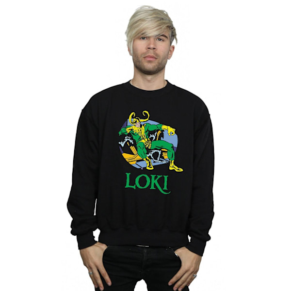 Marvel Herr Loki Tron Sweatshirt M Svart Black M