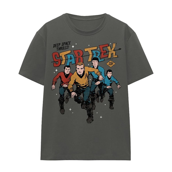 Star Trek Unisex Vuxen Deep Space Thrills T-Shirt M Kolgrå Charcoal M