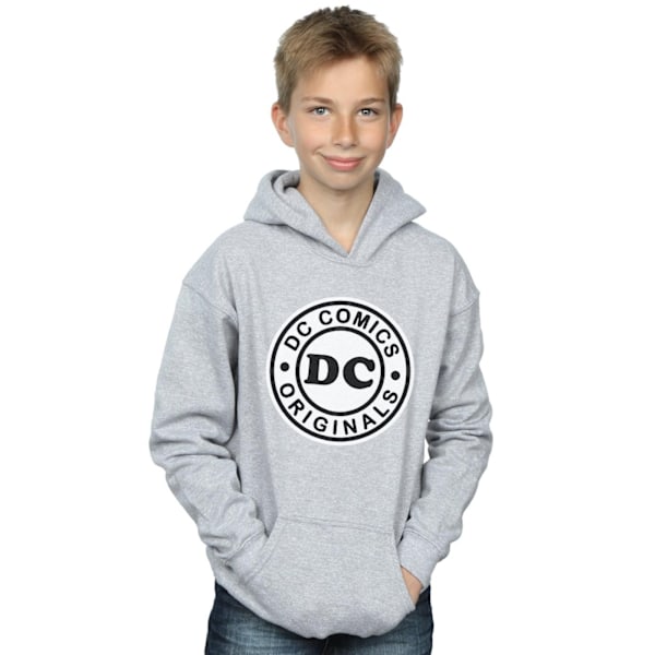 DC Comics Boys DC Originals Logo Hoodie 7-8 år Sports Grey Sports Grey 7-8 Years