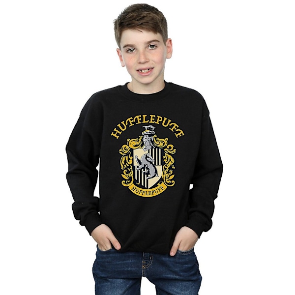 Harry Potter Pojkar Hufflepuff Sweatshirt 7-8 År Svart Black 7-8 Years