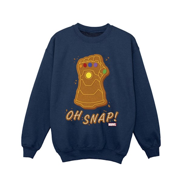 Marvel Girls Thanos Oh Snap Sweatshirt 3-4 år Marinblå Navy Blue 3-4 Years