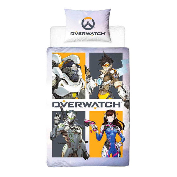 Overwatch Ät Sov Karaktär Vändbart Påslakanset Enkelt Multi Multicoloured Single